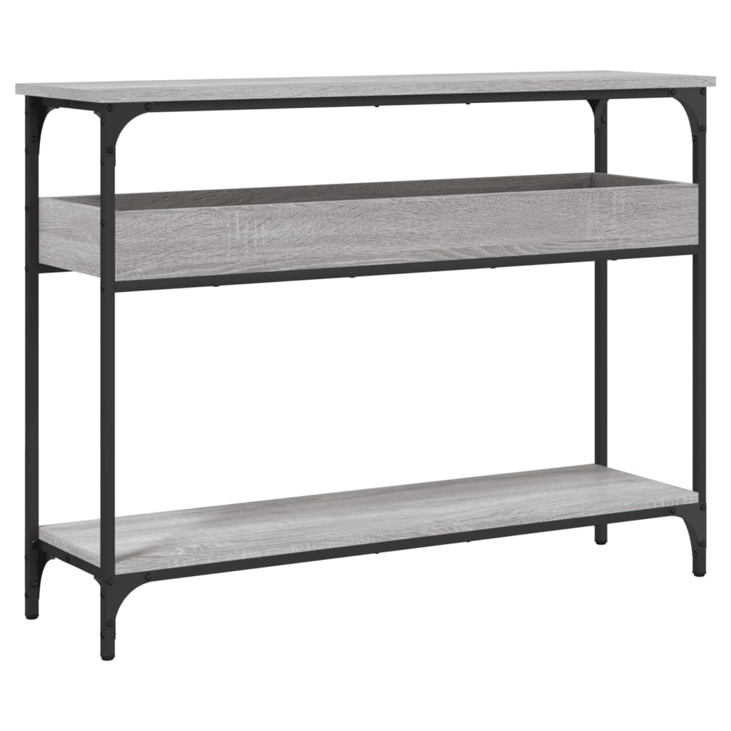 Tavolo Consolle Ripiano Grigio Sonoma 100x29x75cm Multistrato