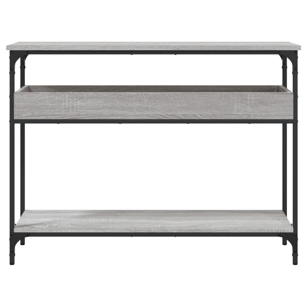 Tavolo Consolle Ripiano Grigio Sonoma 100x29x75cm Multistrato