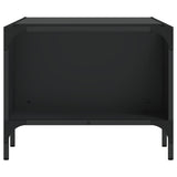 Tavolino Salotto con Ripiano Nero 100x51x40cm Legno Multistrato