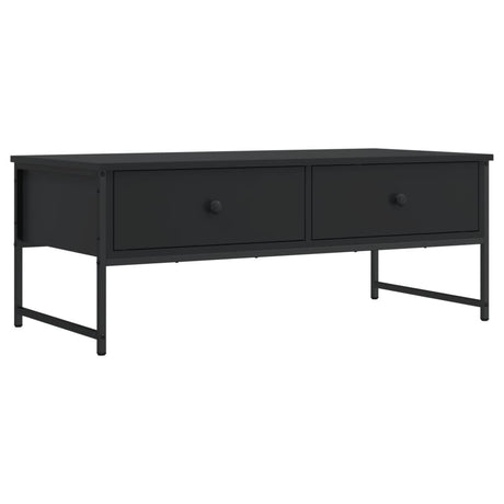 Tavolino da Salotto Nero 101x49x39,5 cm in Legno Multistrato