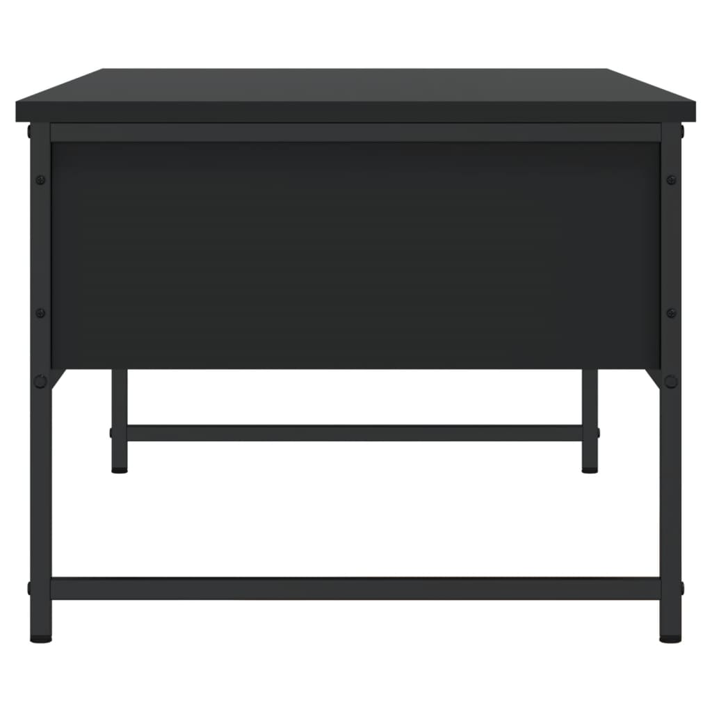 Tavolino da Salotto Nero 101x49x39,5 cm in Legno Multistrato