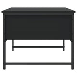 Tavolino da Salotto Nero 101x49x39,5 cm in Legno Multistrato