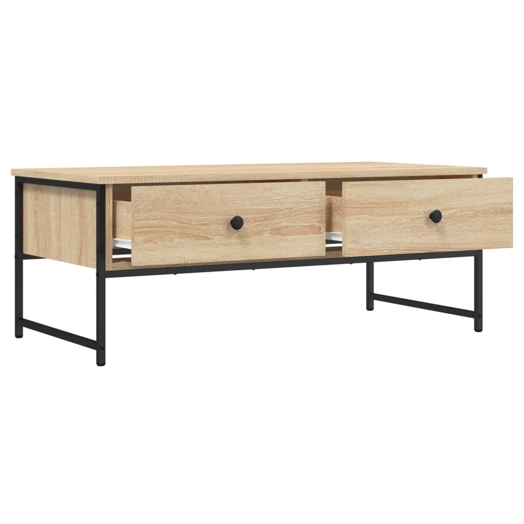 Tavolino Salotto Rovere Sonoma 101x49x39,5 cm Legno Multistrato