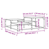 Tavolino Salotto Rovere Sonoma 107x107x40 cm Legno Multistrato