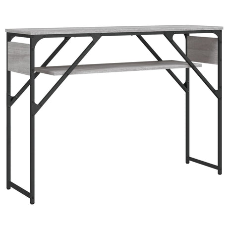 Tavolo Consolle Ripiano Grigio Sonoma 105x30x75cm Multistrato