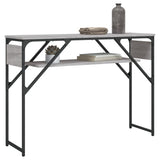 Tavolo Consolle Ripiano Grigio Sonoma 105x30x75cm Multistrato