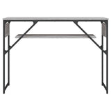 Tavolo Consolle Ripiano Grigio Sonoma 105x30x75cm Multistrato