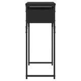 Tavolo Consolle con Ripiano Nero 75x30x75cm Legno Multistrato