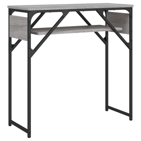 Tavolo Consolle Ripiano Grigio Sonoma 75x30x75cm Multistrato