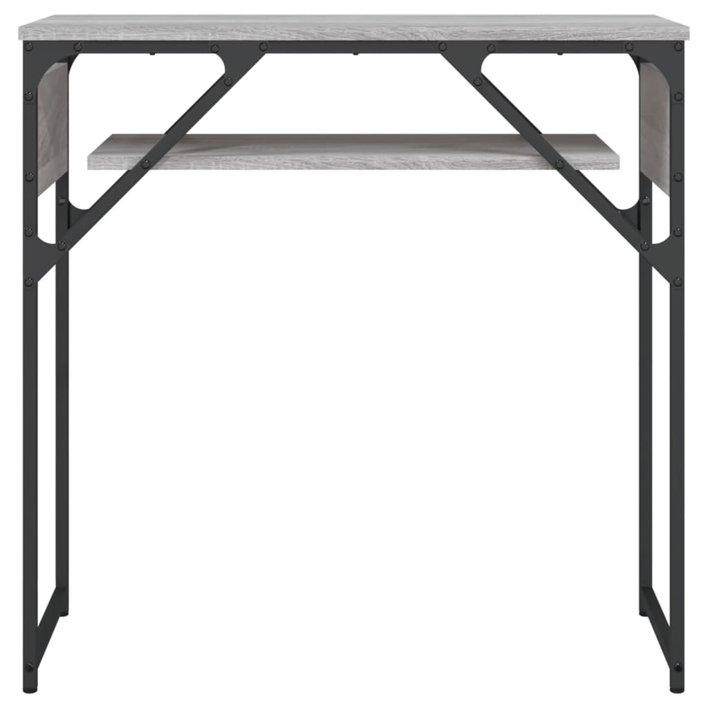 Tavolo Consolle Ripiano Grigio Sonoma 75x30x75cm Multistrato