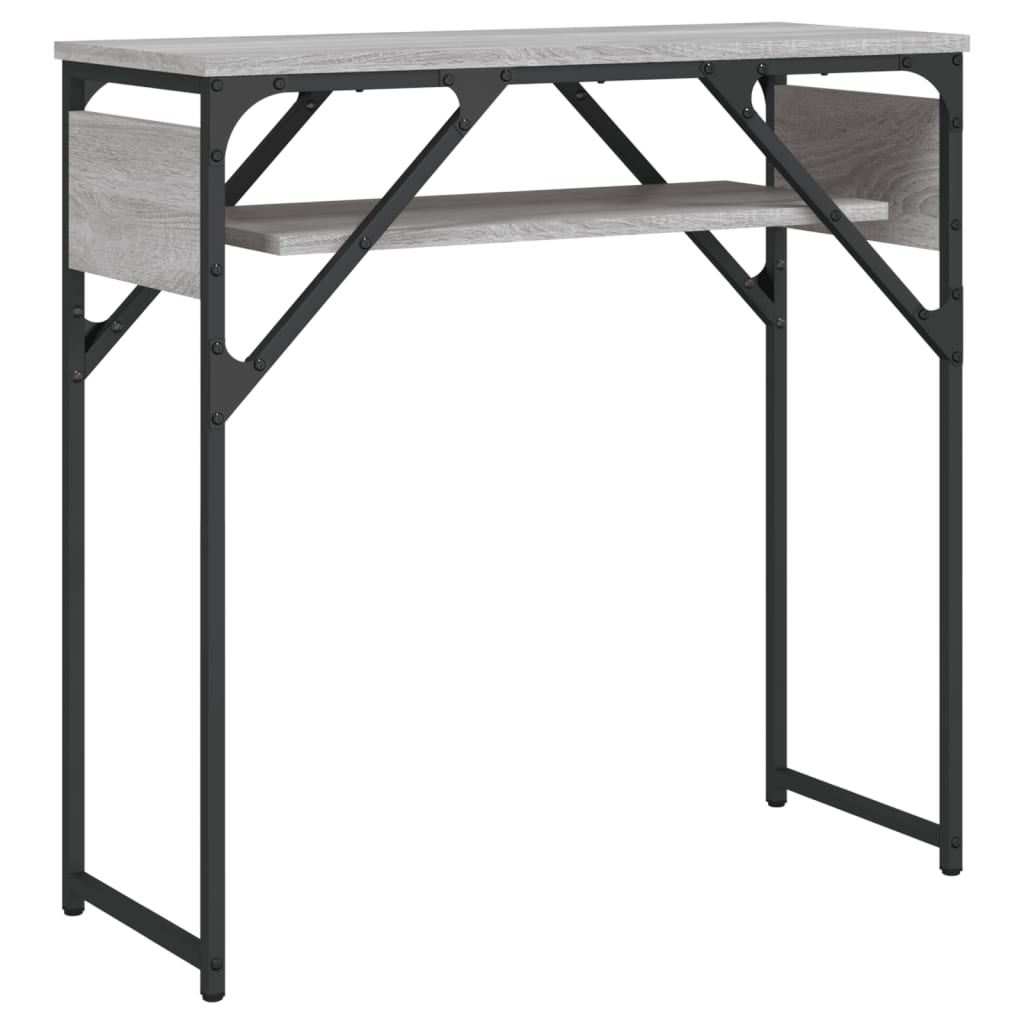 Tavolo Consolle Ripiano Grigio Sonoma 75x30x75cm Multistrato