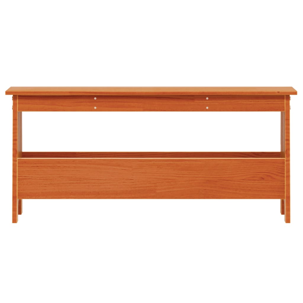 Panca da Ingresso Marrone Cera 100x28x45 cm Legno Massello Pino