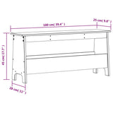 Panca da Ingresso Marrone Cera 100x28x45 cm Legno Massello Pino