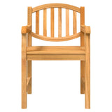 Set da Pranzo per Giardino 5 pz in Legno Massello di Teak