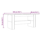 Tavolo da Pranzo Grigio Sonoma 180x90x76 cm Legno Multistrato