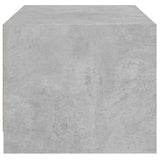 Tavolino da Salotto con Ante in Vetro Grigio Cemento 68x50x42cm