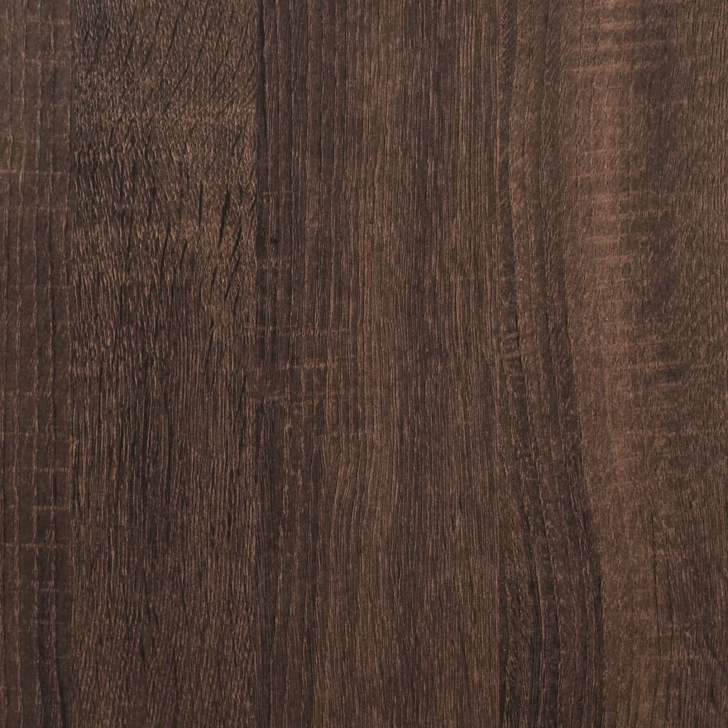 Tavolino da Salotto con Ante in Vetro Rovere Marrone 68x50x42cm