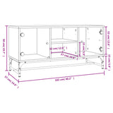 Mobile Porta TV con Ante in Vetro Bianco 102x37x50 cm