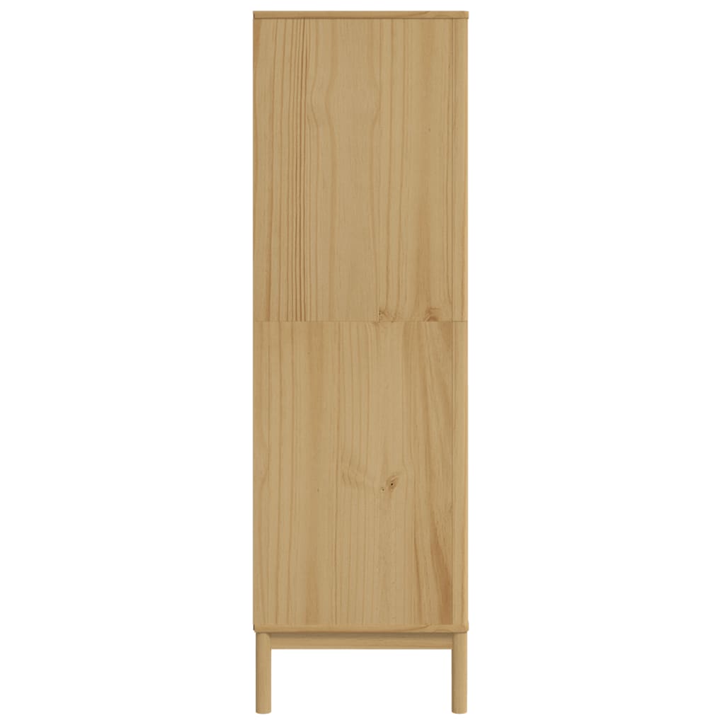 Armadio FLORO Marrone Cera 77x53x171 cm Legno Massello di Pino