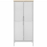 Armadio FLORO Bianco 77x53x171 cm in Legno Massello di Pino