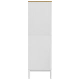 Armadio FLORO Bianco 77x53x171 cm in Legno Massello di Pino