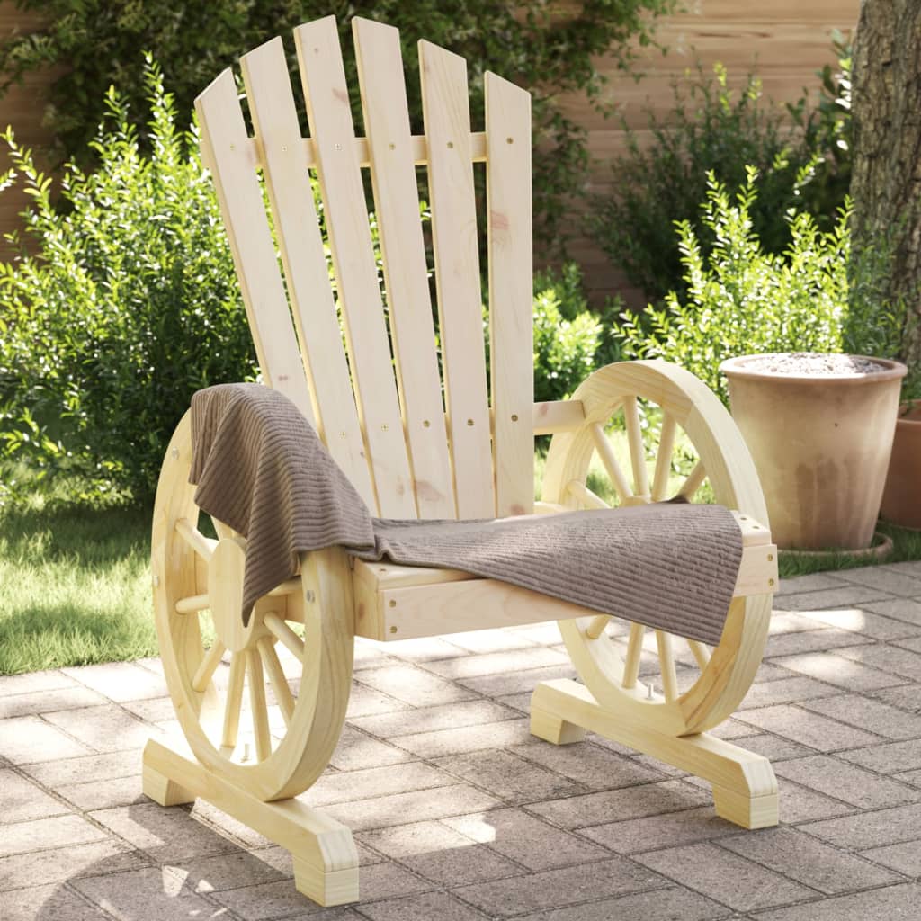 Sedie da Giardino Adirondack 4 pz in Legno Massello di Abete