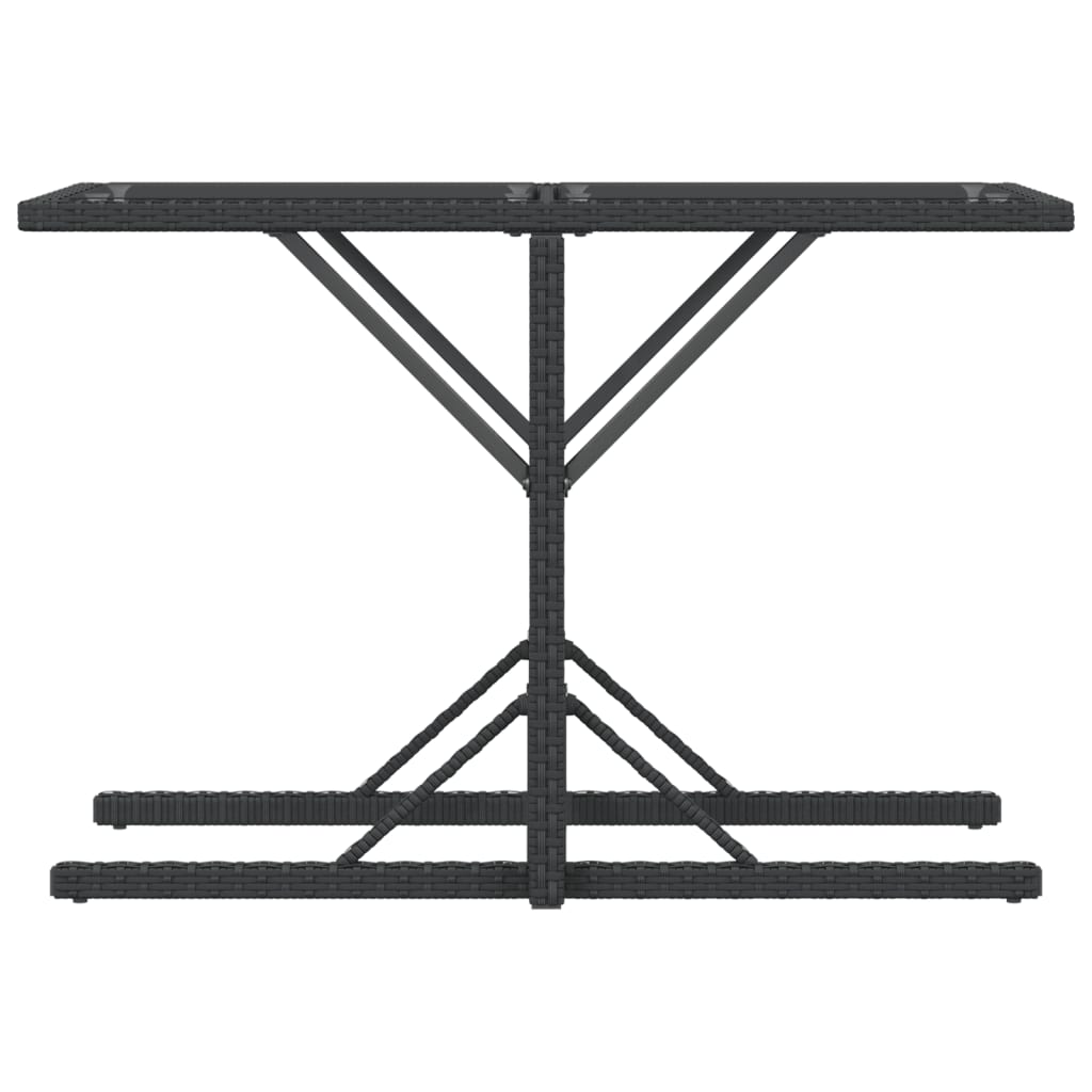 Set da Bistrò 3 pz con Cuscini Nero in Polyrattan