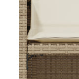 Set da Bistrò 3 pz con Cuscini Beige in Polyrattan