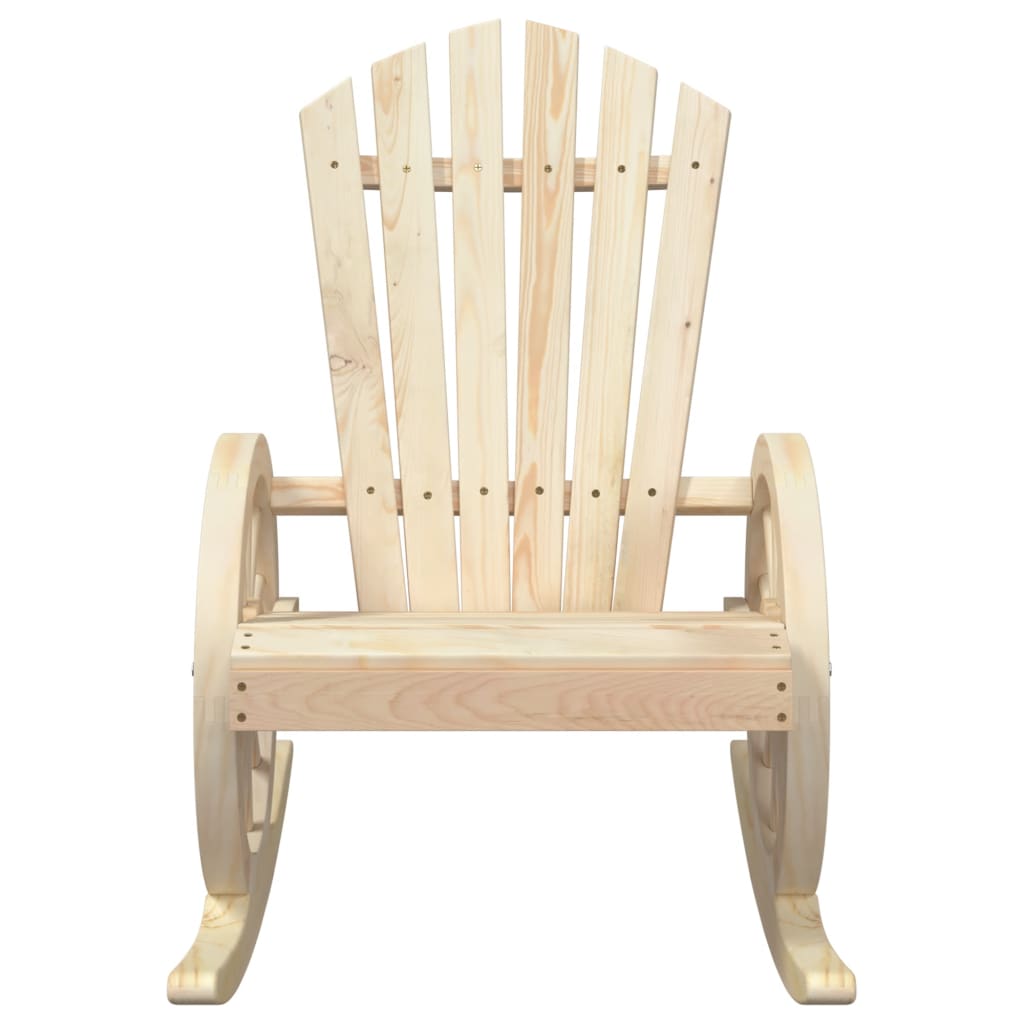 Sedia a Dondolo Adirondack in Legno Massello di Abete