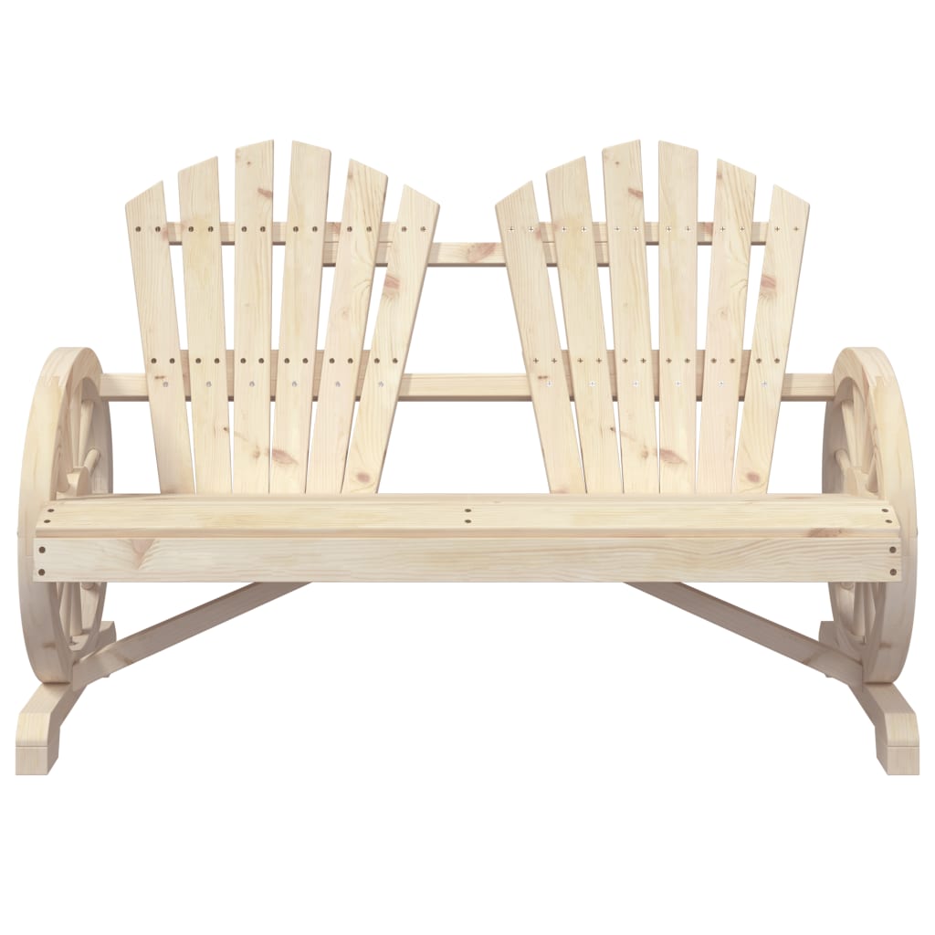 Sedia da Giardino Adirondack 2 Posti in Legno Massello di Abete