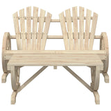 Set Salotto da Giardino 2 pz in Legno Massello di Abete