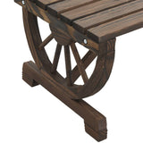 Panca da Giardino 115 cm in Legno Massello di Abete