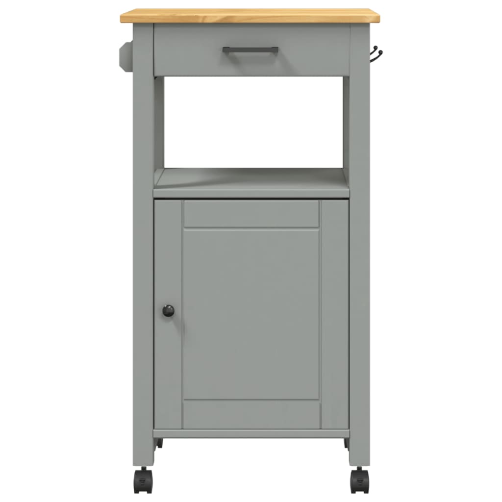 Carrello da Cucina MONZA 48x40x90 cm in Legno Massello di Pino