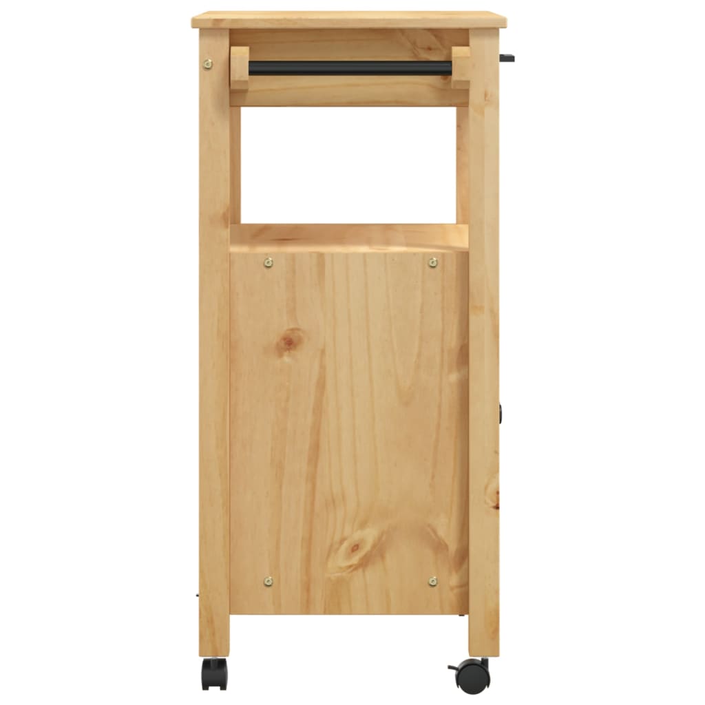 Carrello da Cucina MONZA 60x40x90 cm in Legno Massello di Pino