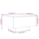 Tavolino da Salotto Bianco 55x55x31 cm in Legno Multistrato