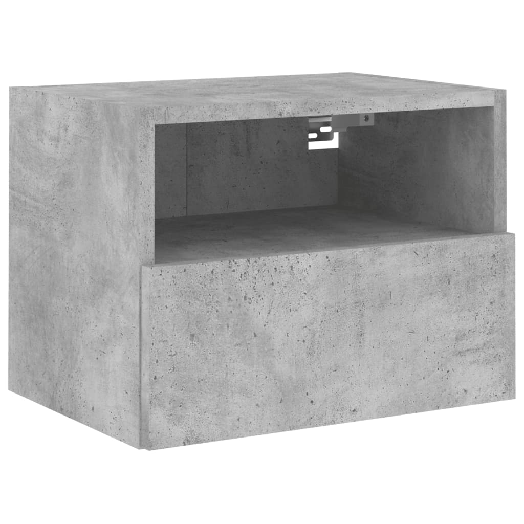 Mobili TV Muro 2pz Grigio Cemento 40x30x30 cm Legno Multistrato