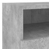 Mobili TV Muro 2pz Grigio Cemento 40x30x30 cm Legno Multistrato