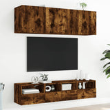 Mobile TV a Parete Rovere Fumo 40x30x30 cm in Legno Multistrato