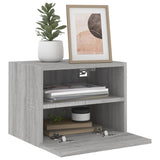 Mobili TV Muro 2pz Grigio Sonoma 40x30x30 cm Legno Multistrato