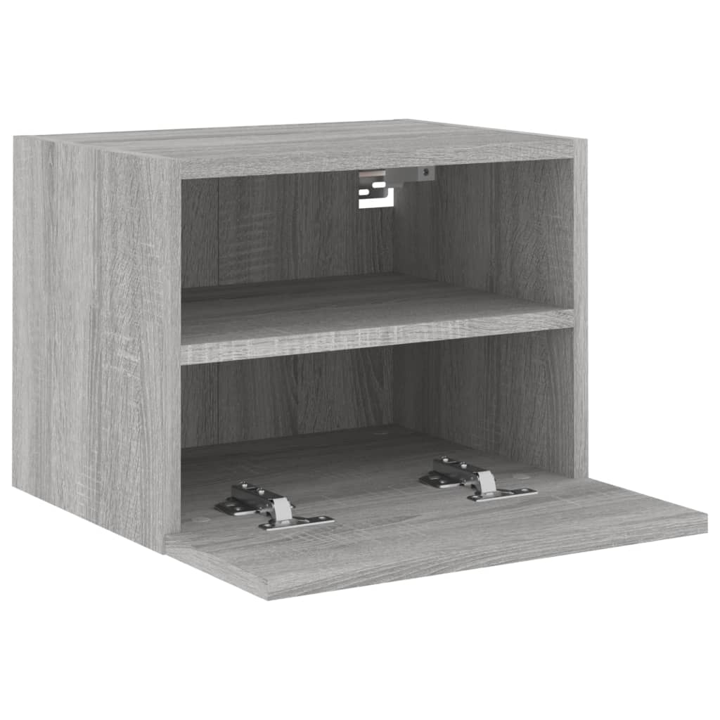 Mobili TV Muro 2pz Grigio Sonoma 40x30x30 cm Legno Multistrato