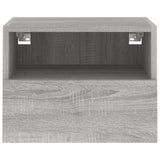 Mobili TV Muro 2pz Grigio Sonoma 40x30x30 cm Legno Multistrato