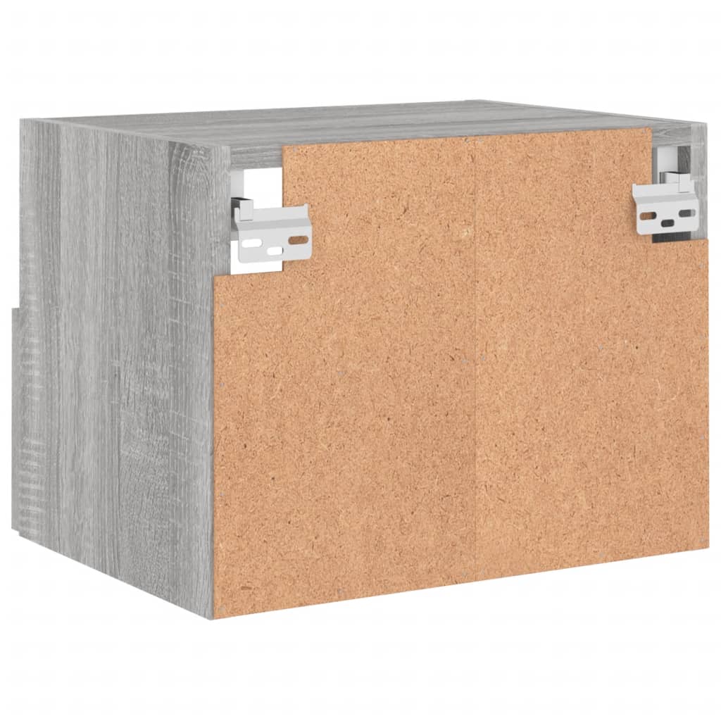 Mobili TV Muro 2pz Grigio Sonoma 40x30x30 cm Legno Multistrato