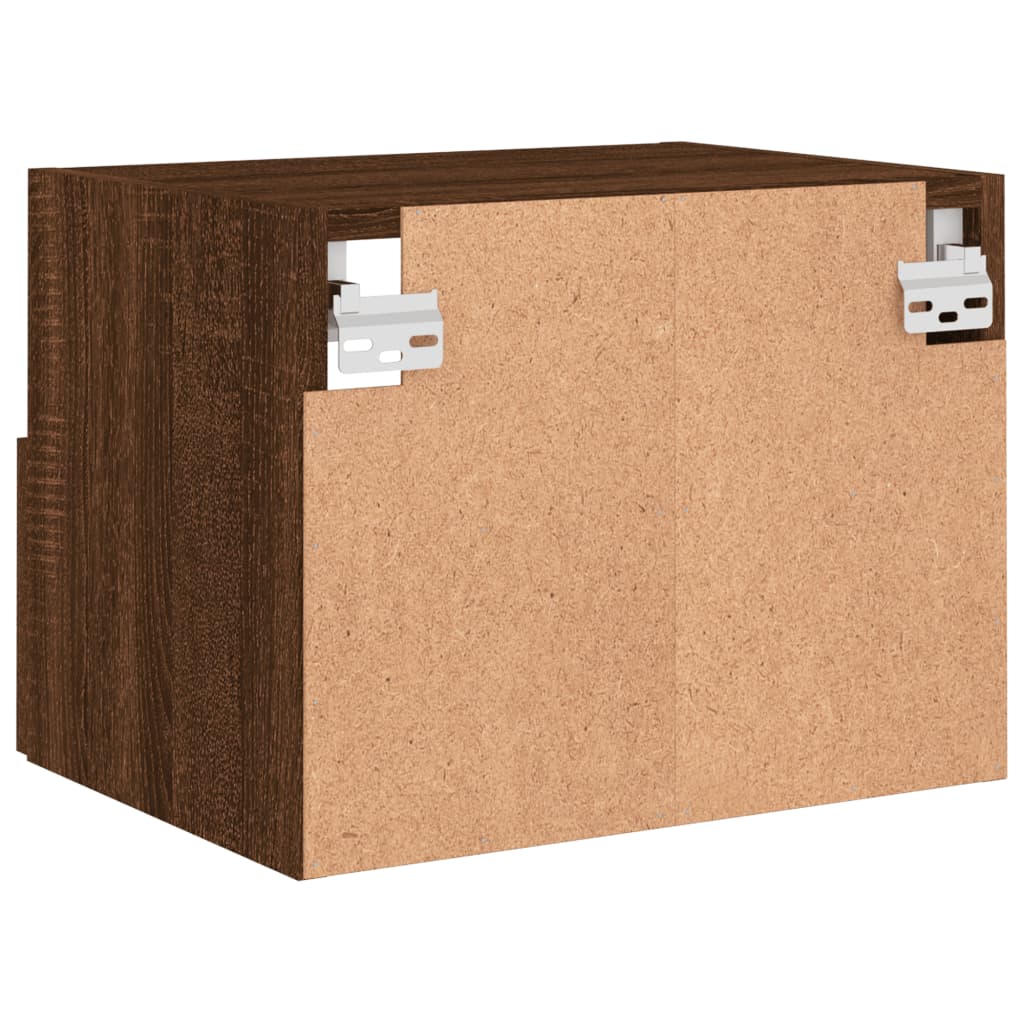 Mobili TV Muro 2 pz Rovere Marrone 40x30x30cm Legno Multistrato