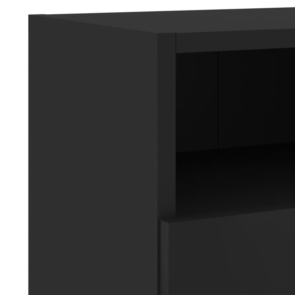 Mobile TV a Parete Nero 60x30x30 cm in Legno Multistrato