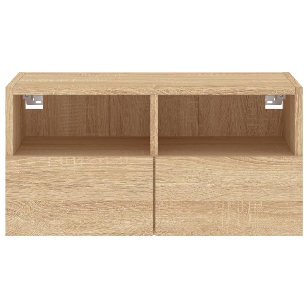 Mobile TV a Parete Rovere Sonoma 60x30x30 cm Legno Multistrato