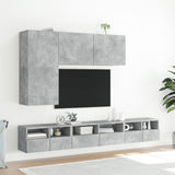 Mobile TV a Parete Grigio Cemento 60x30x30 cm Legno Multistrato