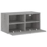 Mobile TV a Parete Grigio Sonoma 60x30x30 cm Legno Multistrato