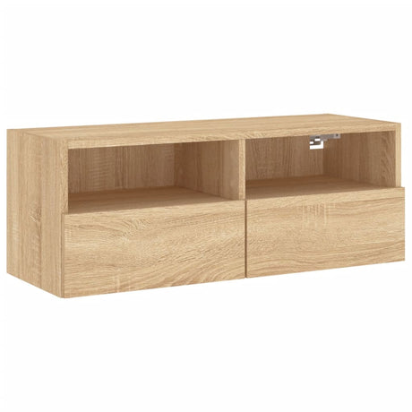 Mobile TV a Parete Rovere Sonoma 80x30x30 cm Legno Multistrato