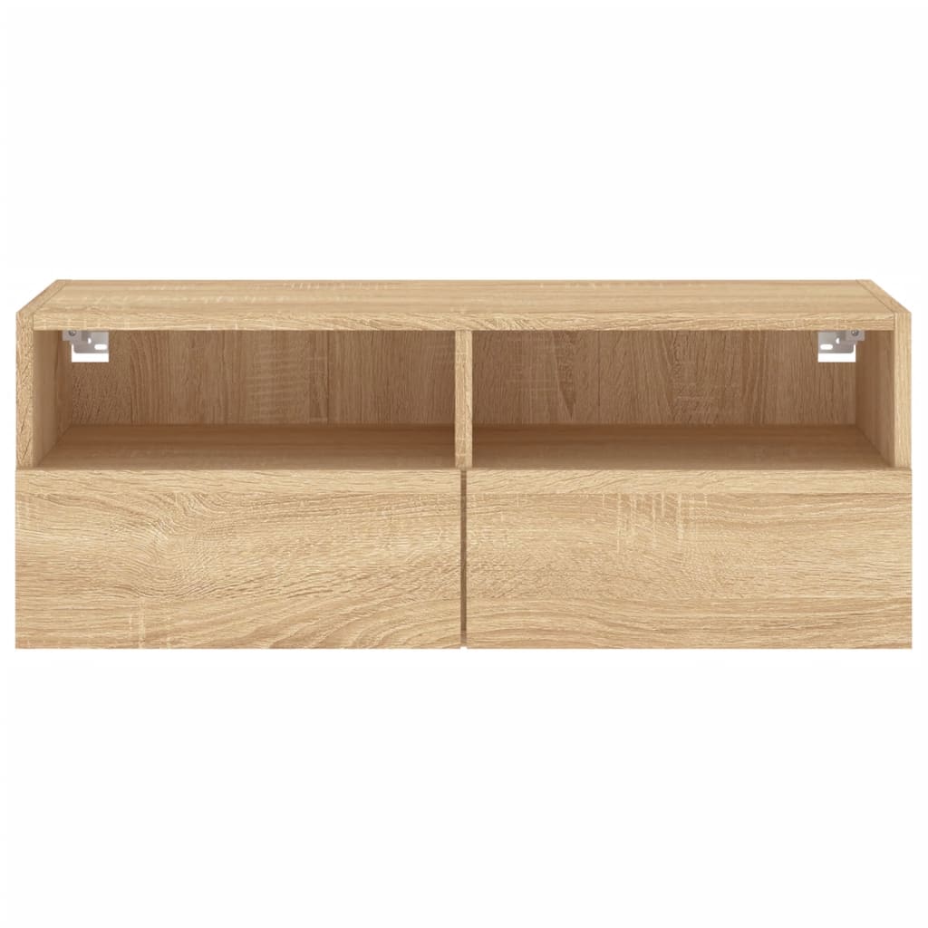 Mobile TV a Parete Rovere Sonoma 80x30x30 cm Legno Multistrato