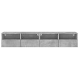 Mobili TV Muro 2pz Grigio Cemento 80x30x30 cm Legno Multistrato